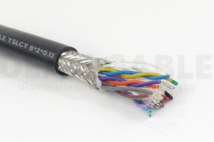 耐油双绞屏蔽软电缆YSLCY-TP  8*2*0.12