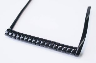 4*0.2 四芯扁形螺旋电缆 4芯0.2平方扁形弹簧线